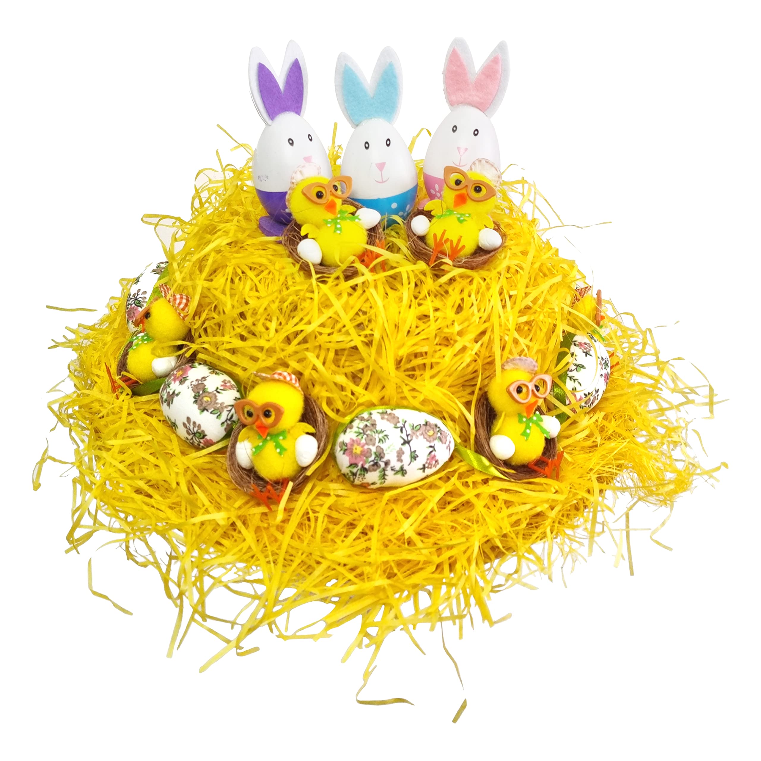 by Robelli New Girls Easter Bonnet Hat & Decorations Set (Pink Hat Set 1)