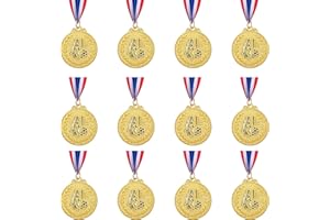 Abaokai 12 Pieces Soccer Medals for Awards for Kids and Adults, Gold Award Medals Set - Metal Olympic Style for Kid’s Sports Soccer Games and Prizes Awards, Party Favors, 2 Inches