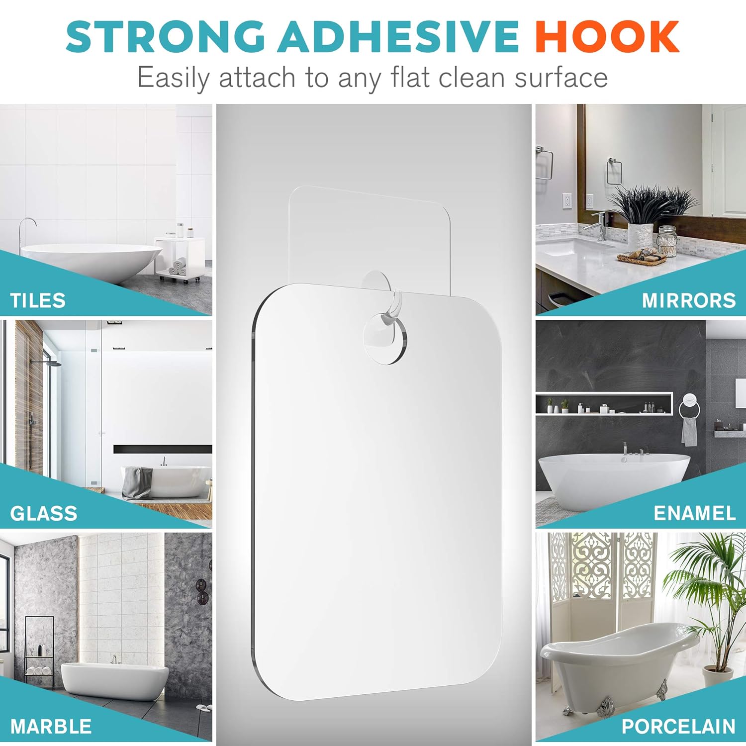 HONEYBULL Shower Mirror | Fogless with Razor Hook (Small 4x6) : Beauty