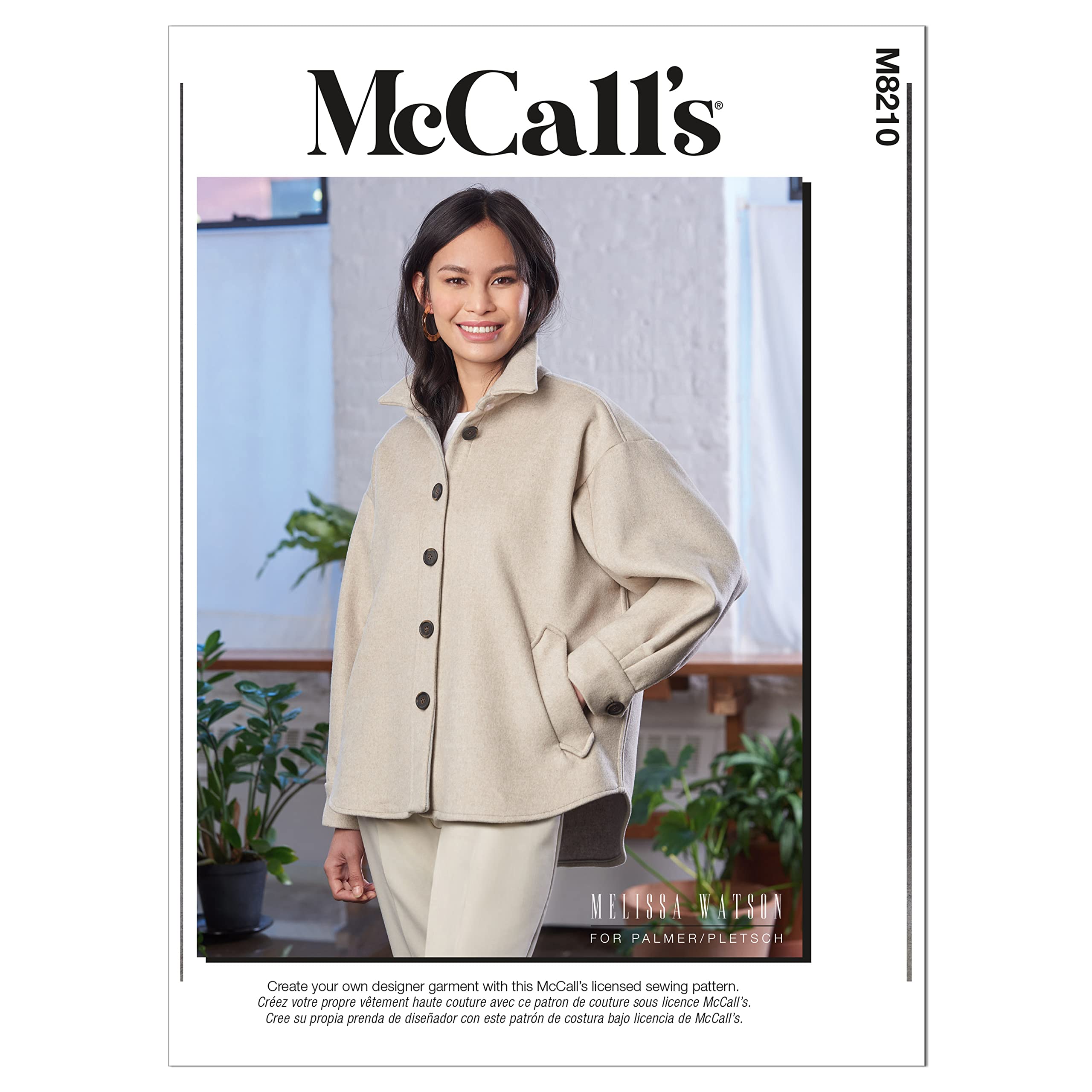 McCalls Sewing Pattern M8210A5 A5 (6-8-10-12-14) Misses' Jacket, Multi Colour