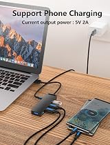 VENTION USB Hub 3.0 4 Port Slim 5Gbps Data Transfer Splitter Laptop Mac PS5 view 6