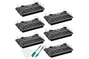 Youeon 6 Pack Seed Starter Tray with Adjustable Humidity Dome, Seed Starter Kit 240 Cells Total Tray, Garden Propagator Set w