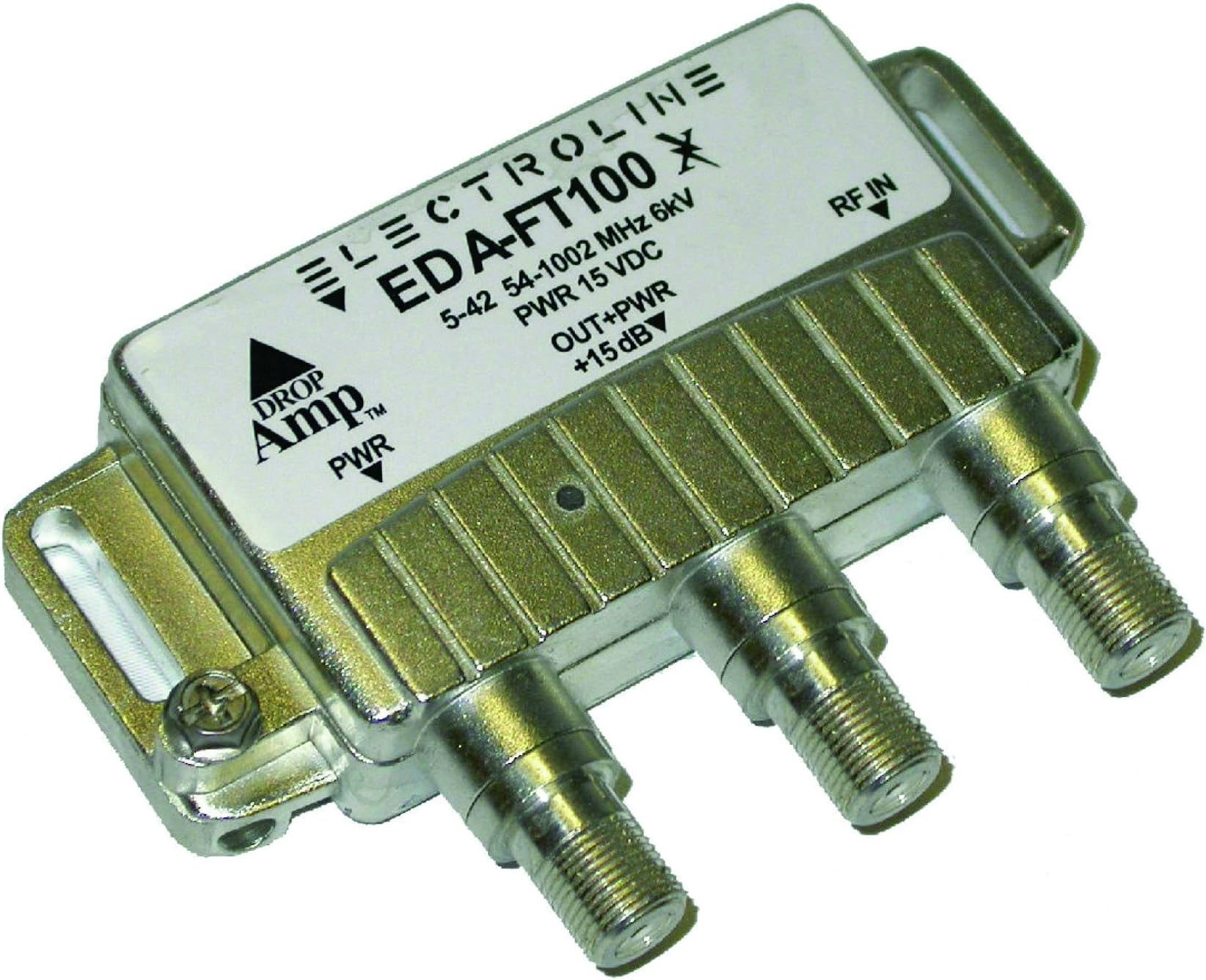 Electroline EDA-FT100 1-Port (All Ports Down) MINI Cable Booster/Amplifier To Split OTA Antenna To Multiple Devices (5-Year Warranty) - cableTVamps