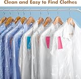 Hejo 30 Pack Plastic Clothes Covers 60x140cm Clear Garment Bags view 2