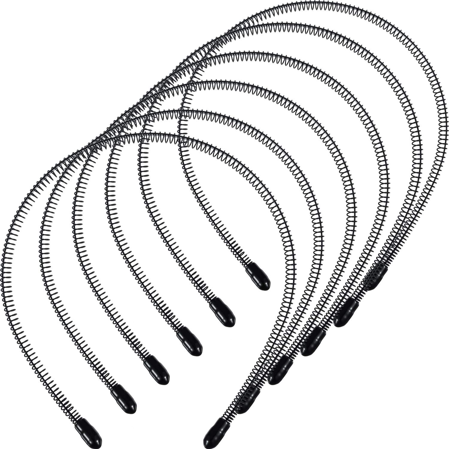 Photo 1 of WILLBOND 6 Pieces Unisex Hair Band Men Metal Headband wire Small Spring Black Hair Hoop Nonslip Slicked Back Headband for Men Women Sports Headwear