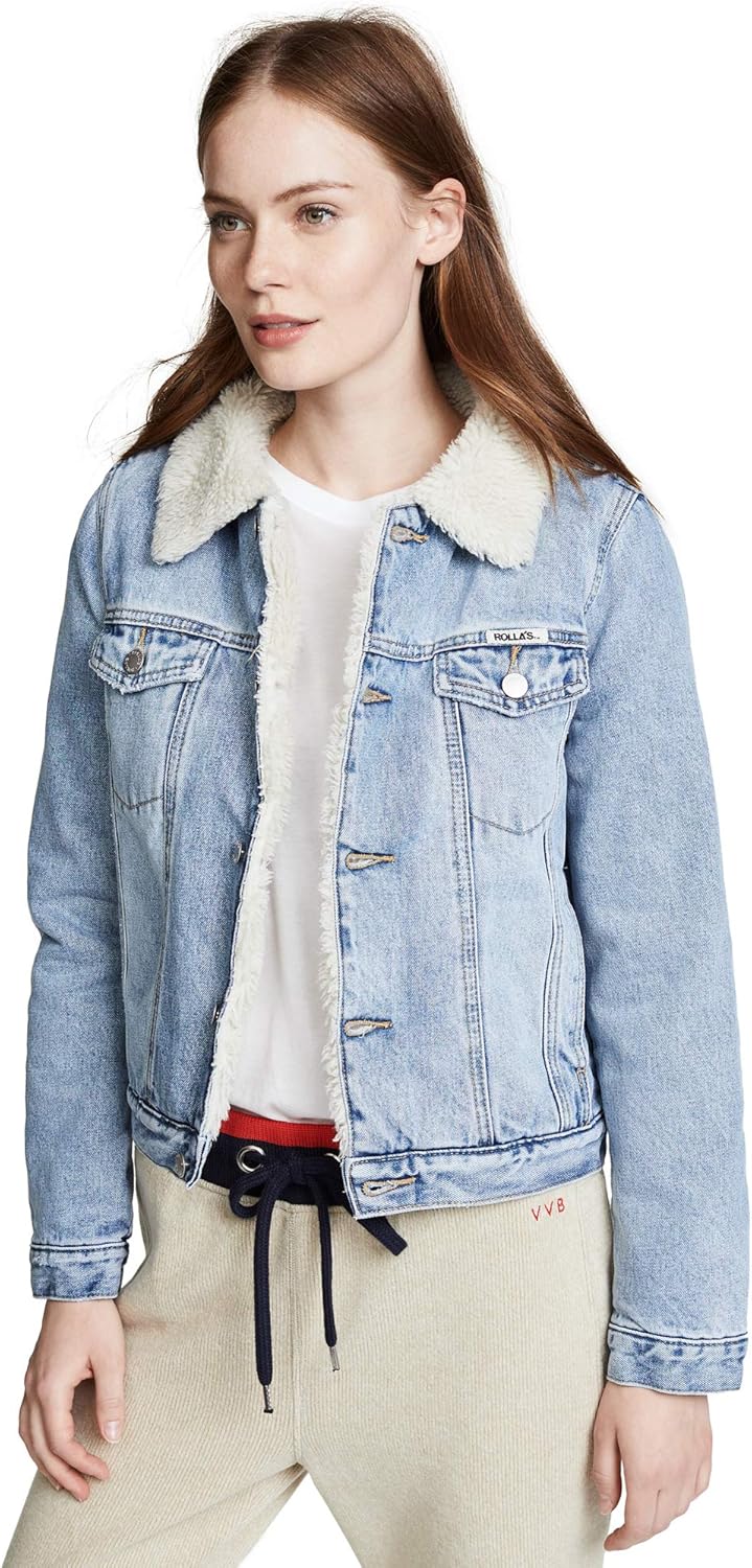 rollas check sherpa coat