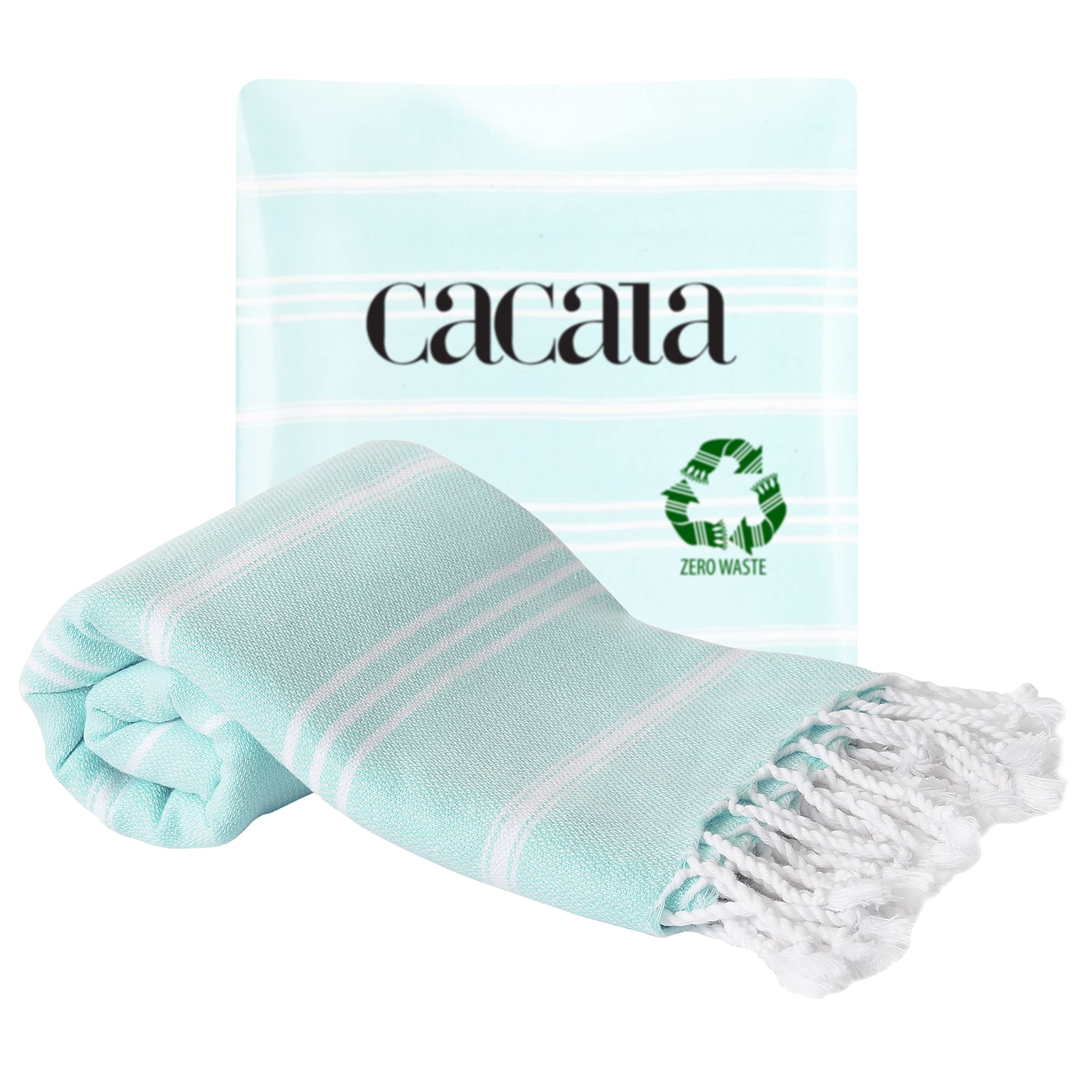 Cacala Quality Cotton Tea Towels for Kitchen - The Best Dish Towels You Need, 23 x 36 Inch Hand Towel, Aquamarine