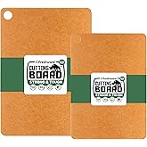 Freshware Wood Cutting Boards for Kitchen, Dishwasher Safe, Medium 12" x 9" and Large, 15" x 11.25", Set of 2, Natural