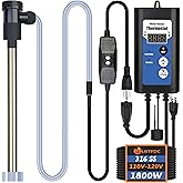 XCLBTFDC 1800W Immersion Water Heater Portable Electric Bathtub & Inflatable Pool Submersible Water Heater with Thermostat, GFCI for Bucket, Swimming Pool, Baptistry, Sap, Above Ground Pool & Hot Tub