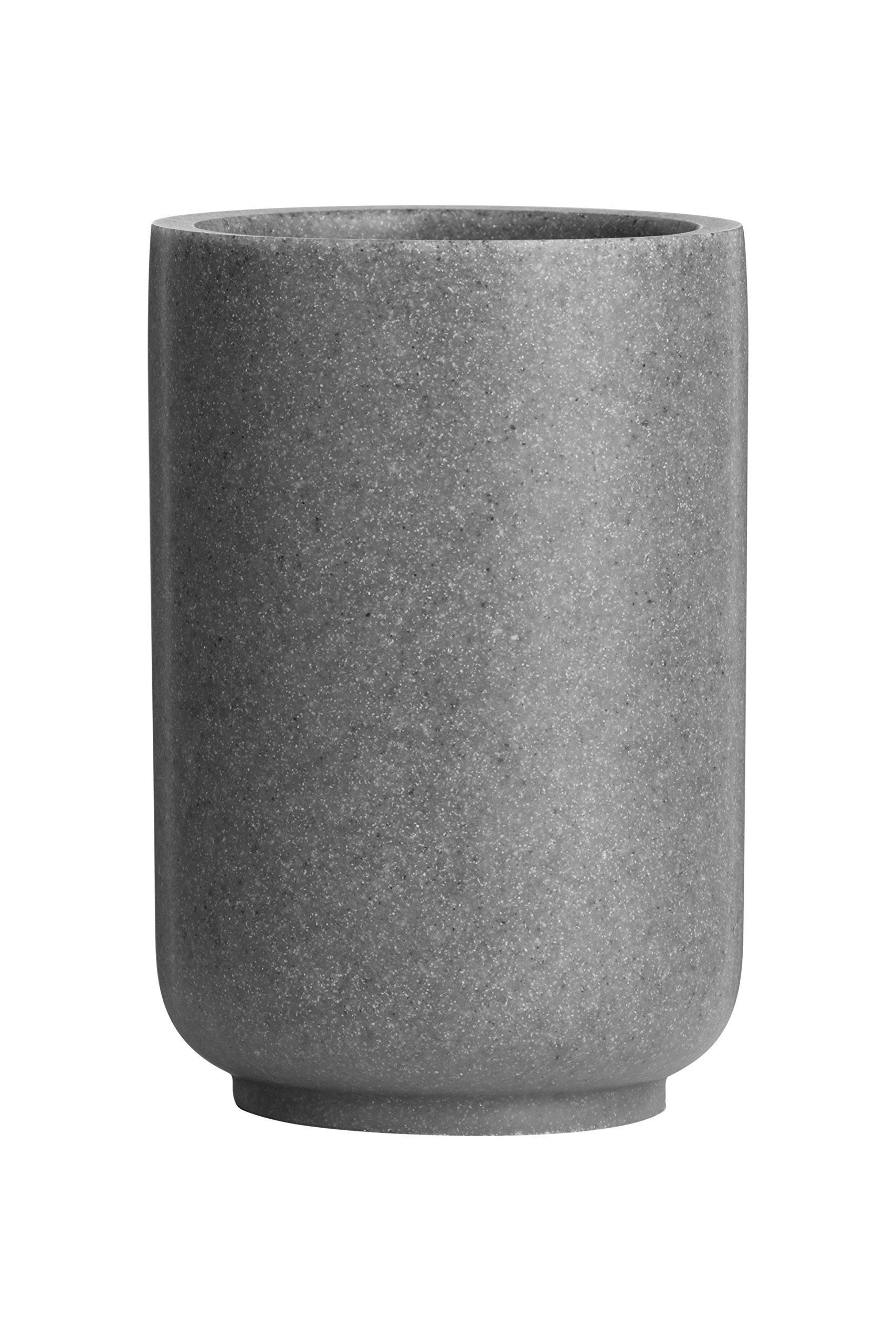 Premier Housewares Toothbrush Holder, Toothbrush Dispenser, Toothbrush Holders for Bathroom, Bathroom Storage - Grey Stone