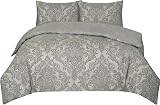 PRIME LINENS Duvet Cover Set 4 Pcs Brushed Microfibre Grey King Size view 2