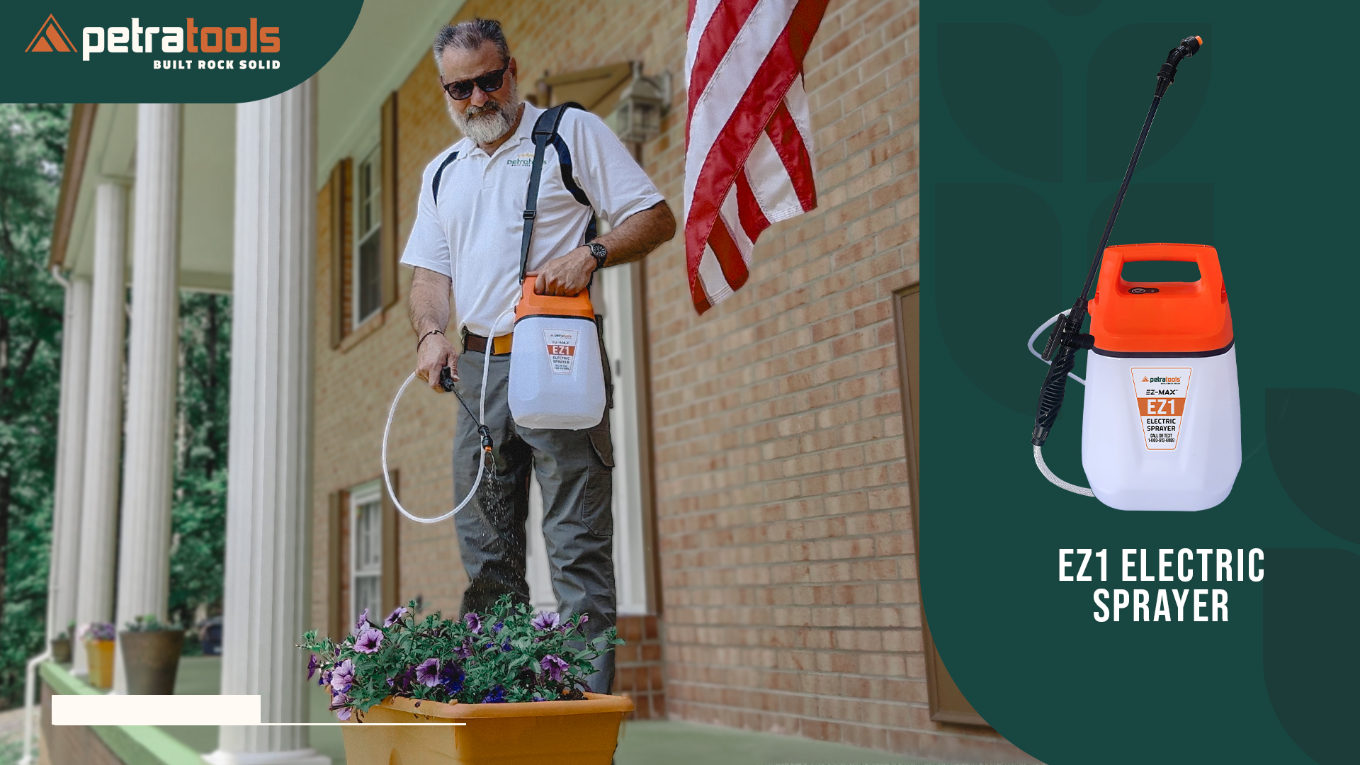 PetraTools EZ1 Battery Powered Sprayer - 3 Hr Runtime & 3 Nozzles, photo 12