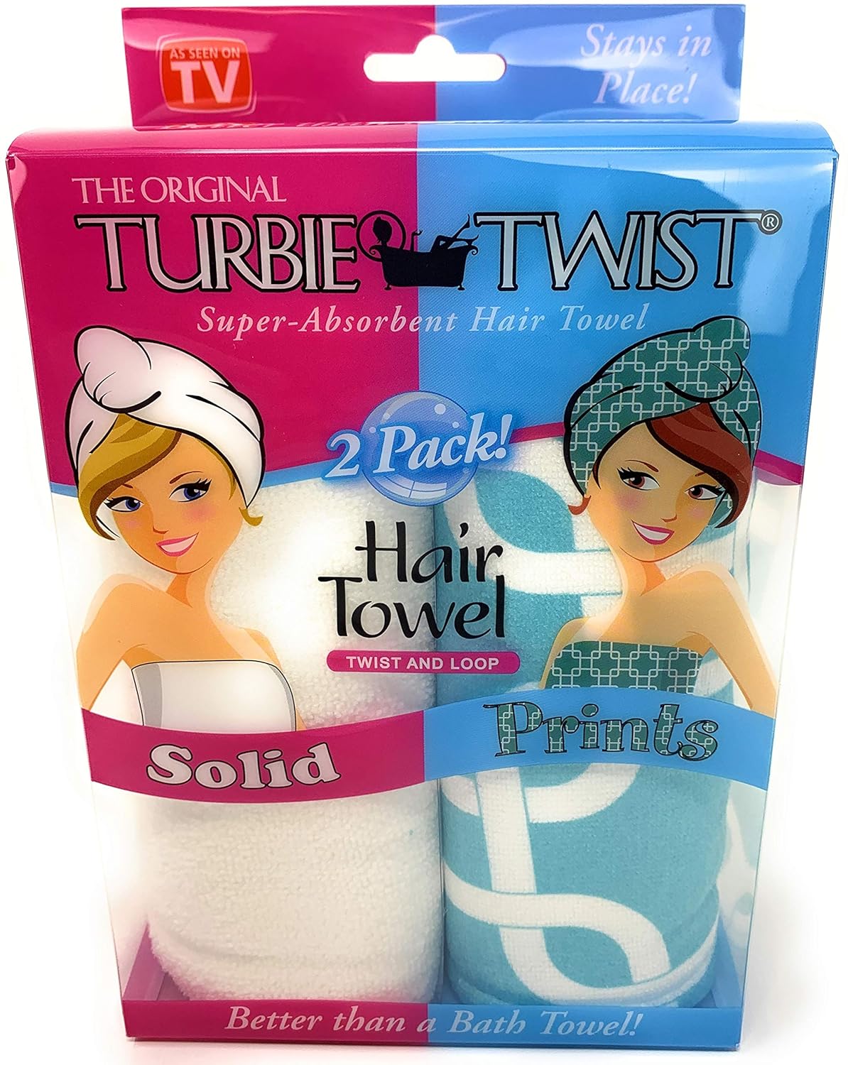 Turbie Twist Microfiber Hair Towel Wrap [2 Pack] The