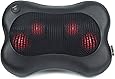 Zyllion ZMA-13-BK FDA Listed Shiatsu Pillow Massager with Heat (Black)- One Year Warranty
