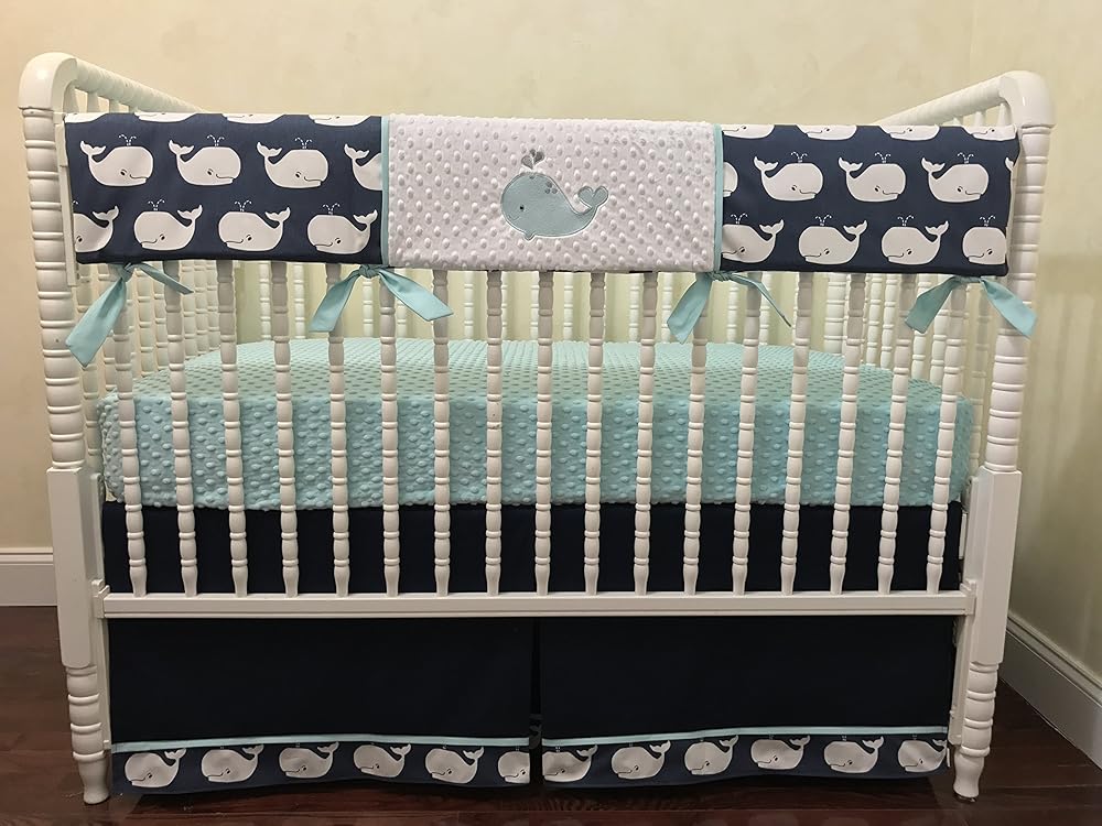 baby boy whale crib bedding