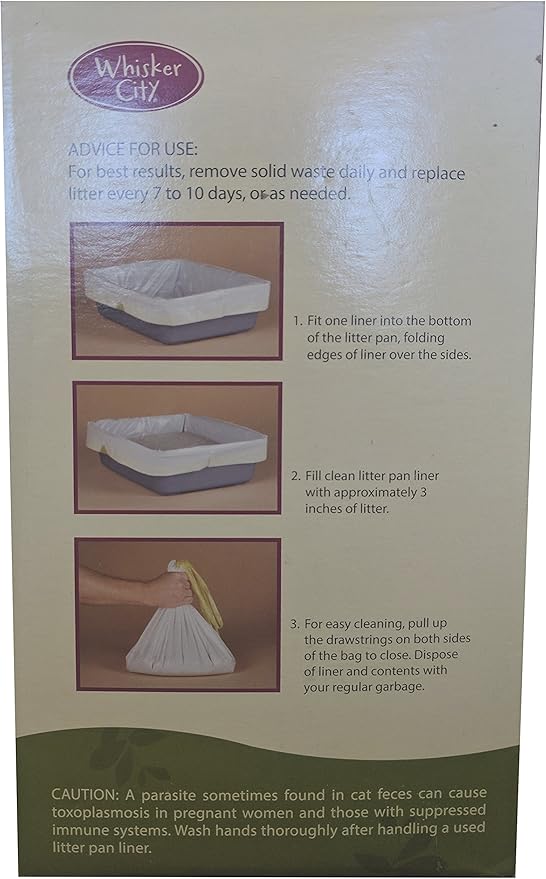 whisker city jumbo elastic cat pan liners