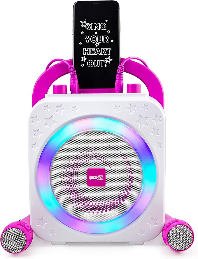 The RockJam Party Karaoke Machine With Bluetooth, 8Watt Speaker & Two