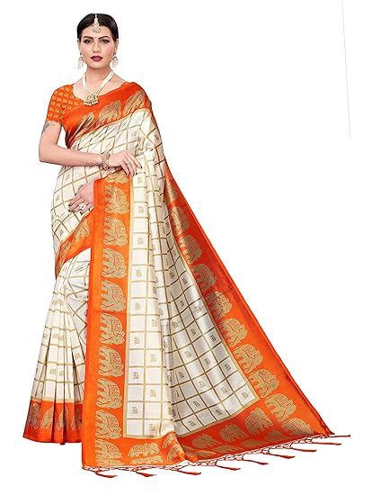 Women Mysore Silk Printed Saree
