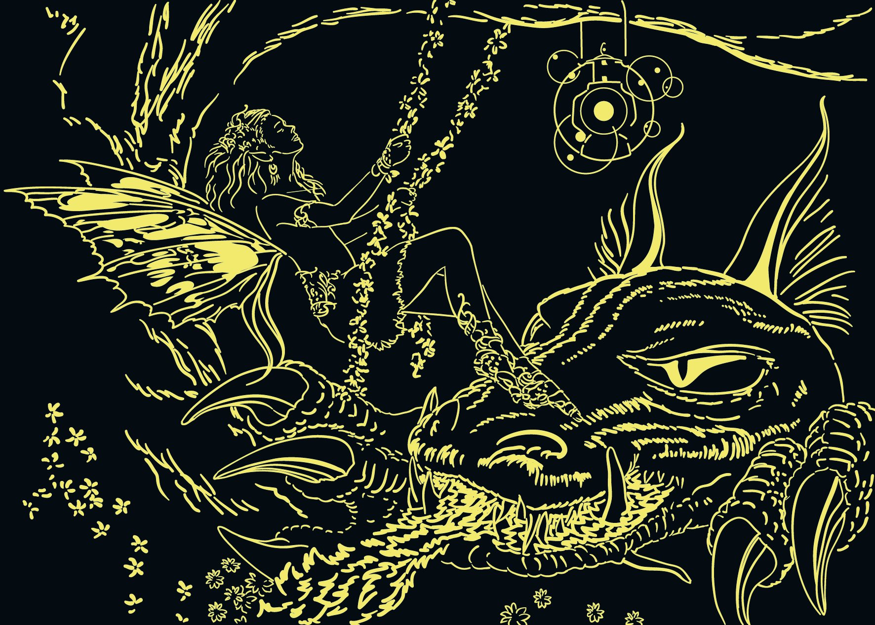 Ravensburger Dragon FairyStarline GlowinTheDark Jigsaw Puzzle (1000