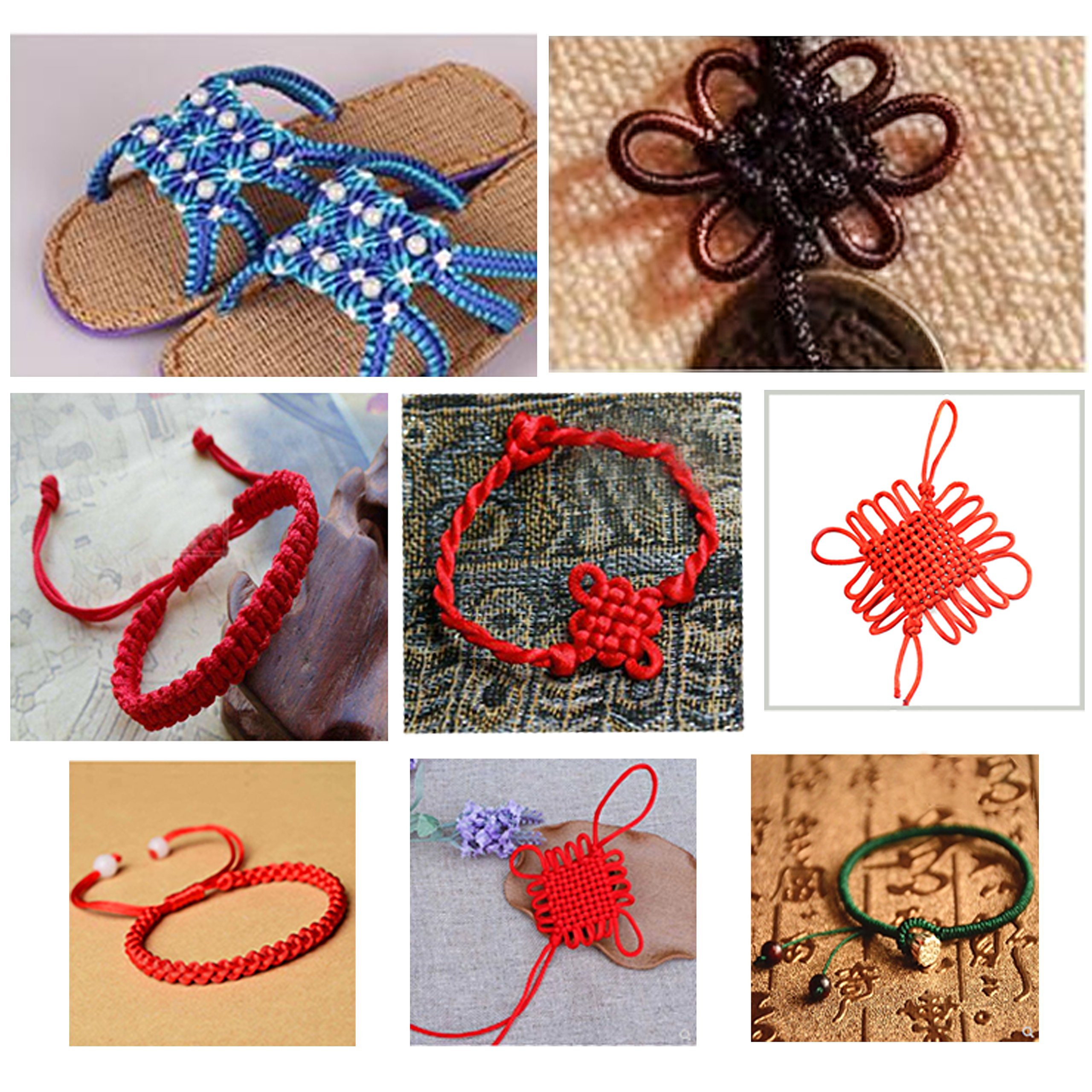 12 Colors 120 Yards 2mm Satin/Rattail Nylon Cord, Nylon Beading String for Necklace, Bracelet, Jewelry Making