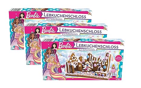 Barbie Lebkuchenhaus (3 er Pack) Bastelsatz mit Barbie Sammelfigur 262