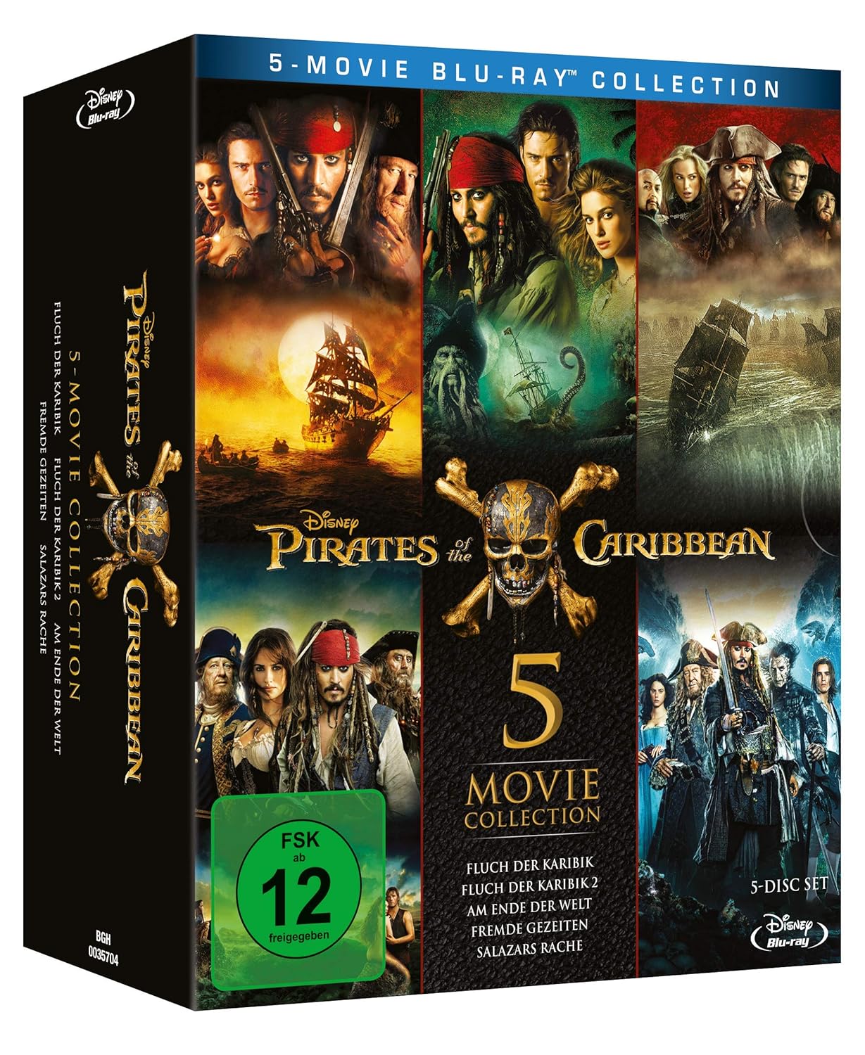 Pirates Of The Caribbean 1 5 Box Blu Ray Amazon De Depp Johnny Davenport Jack Knightley Keira Bloom Orlando Depp Johnny Davenport Jack Dvd Blu Ray