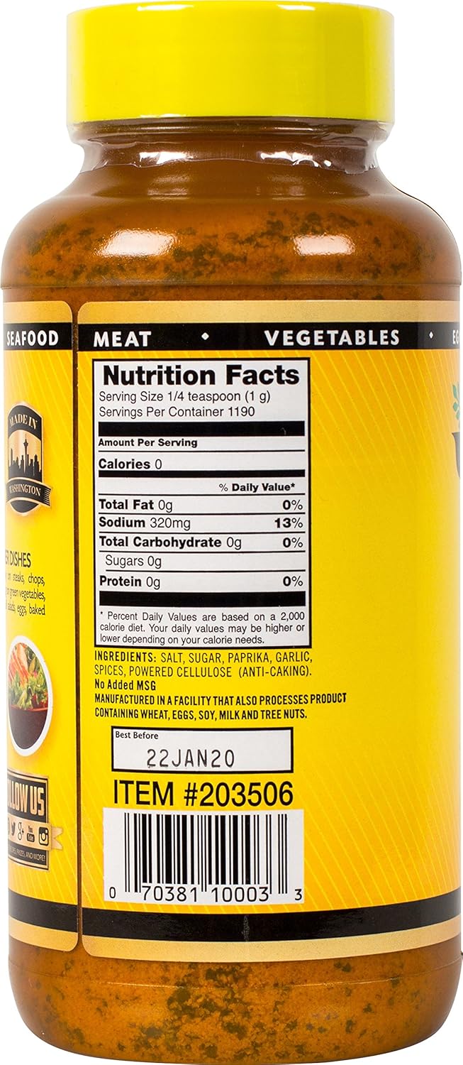 Johnny's Seasoning Salt, No Msg, 42 Ounce : Grocery & Gourmet Food