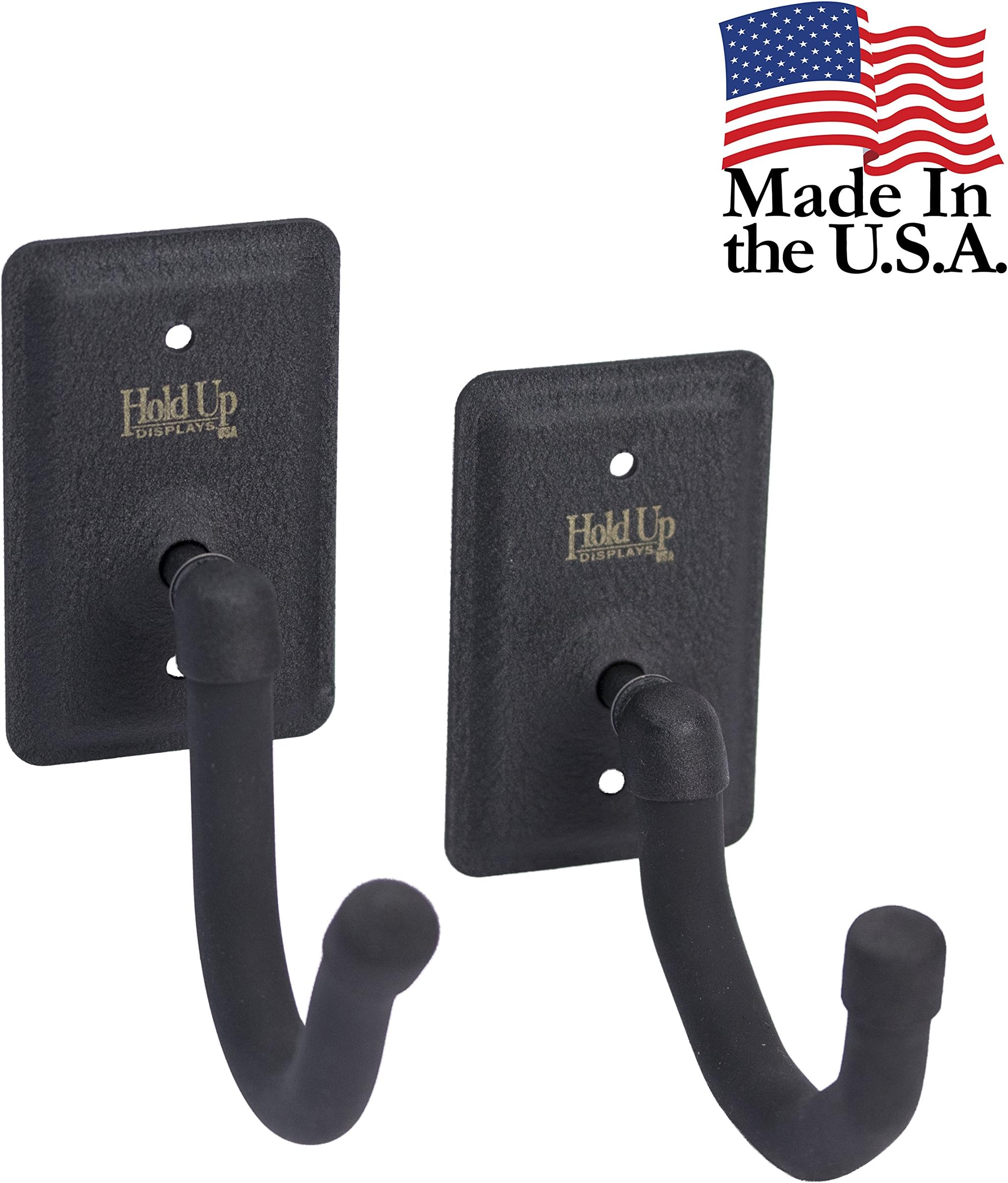 Hold Up Displays - Horizontal Gun Rack Storage and Shotgun Hooks Store Any Rifle Shotgun and Bow - Heavy Duty Steel - Made in USA