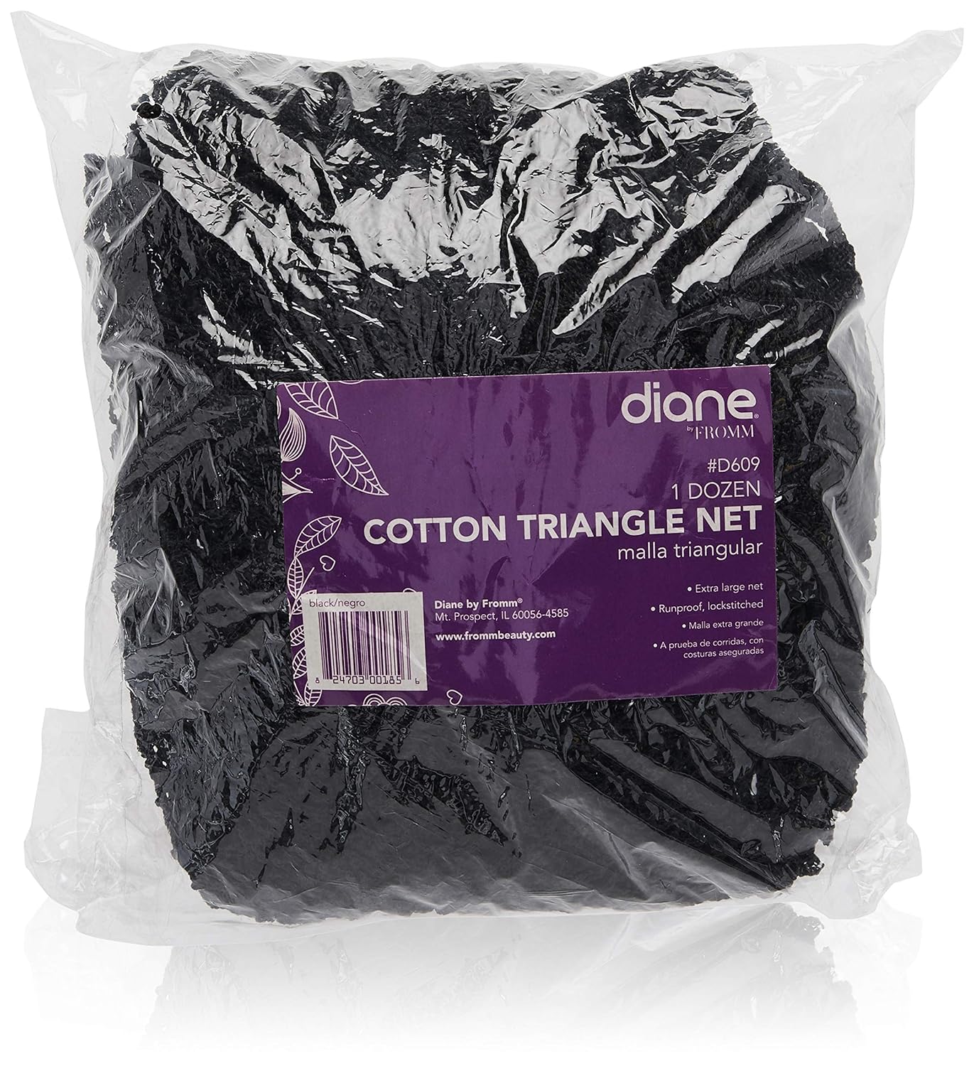 Diane Cotton Triangle Net, Black : Hair Care Products : Beauty