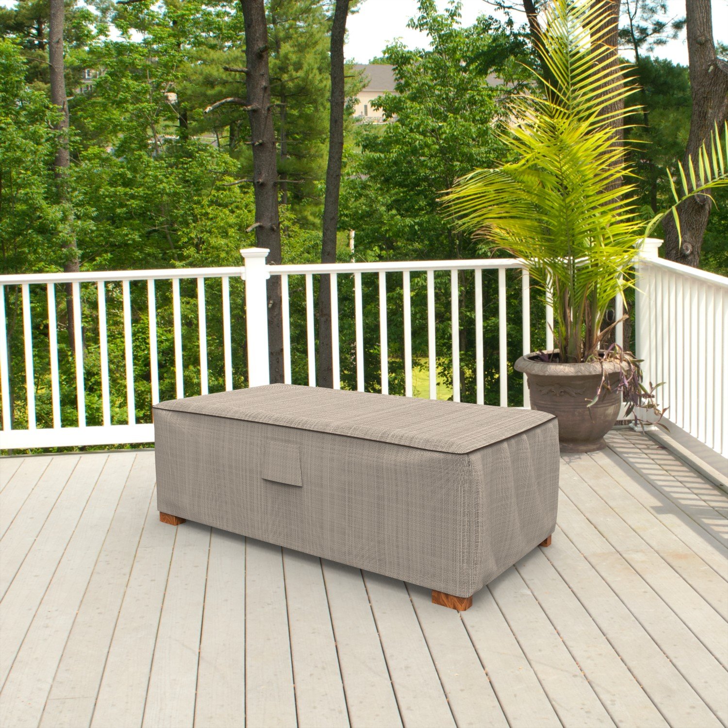 Tan 20 H X 26 W X 50 L Budge Chelsea Large Outdoor Ottoman Coffee Table Cover P5a36tn1 Tables