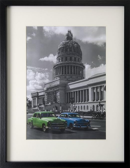 BD ART 30x40 cm Dokument, Zertifikat, MDF Bilderrahmen mit Passepartout 21x30 cm (A4), SCHWARZ