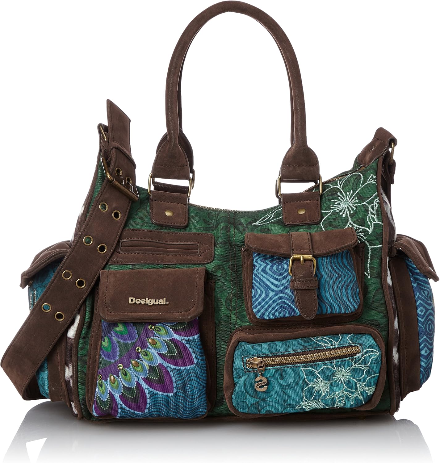 Desigual London Supersonic, Borsa a Spalla, Verde (Vert (4033 Verde
