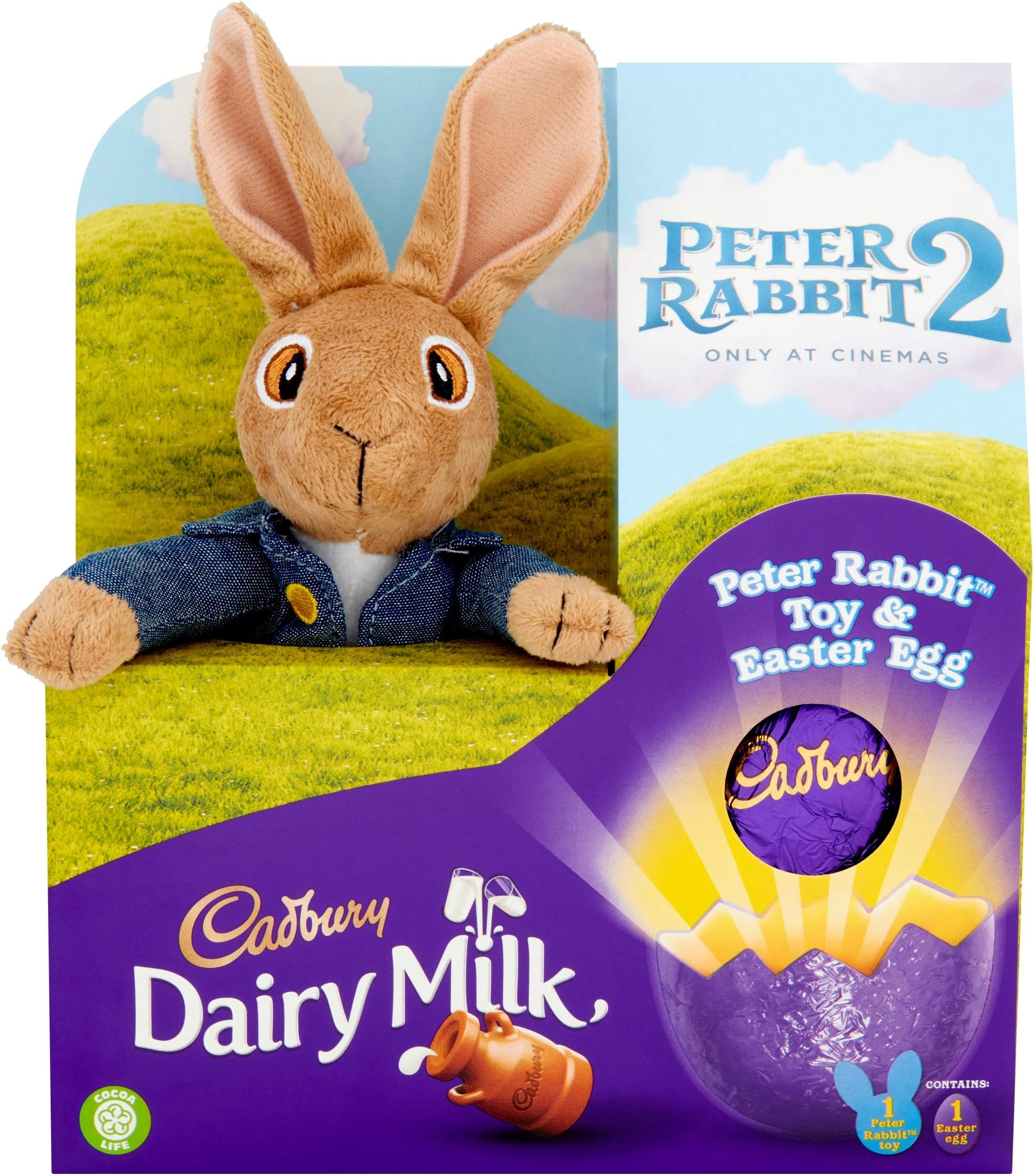 Cadbury Dairy Milk Peter Rabbit Easter Egg, 72 g Pack of 6