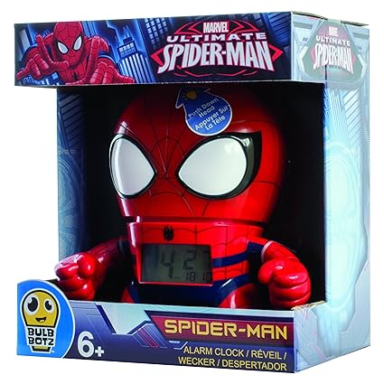 Kanaï Kids kkc039 – Reloj Despertador – Spiderman Marvel – 19 cm – , Multicolor