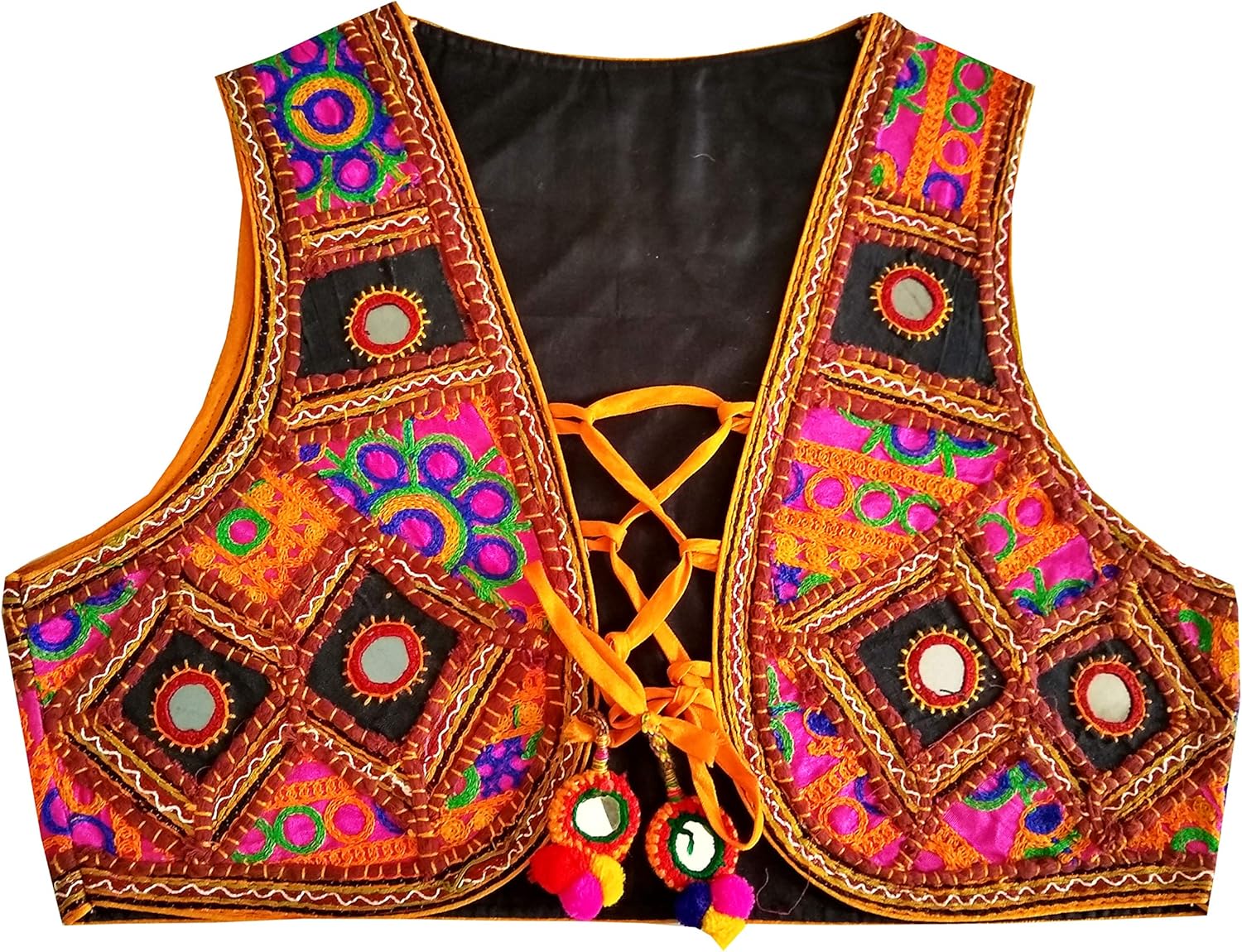 PULAA Women Cotton Traditional Embroidered KotiBanjara KotiIndian
