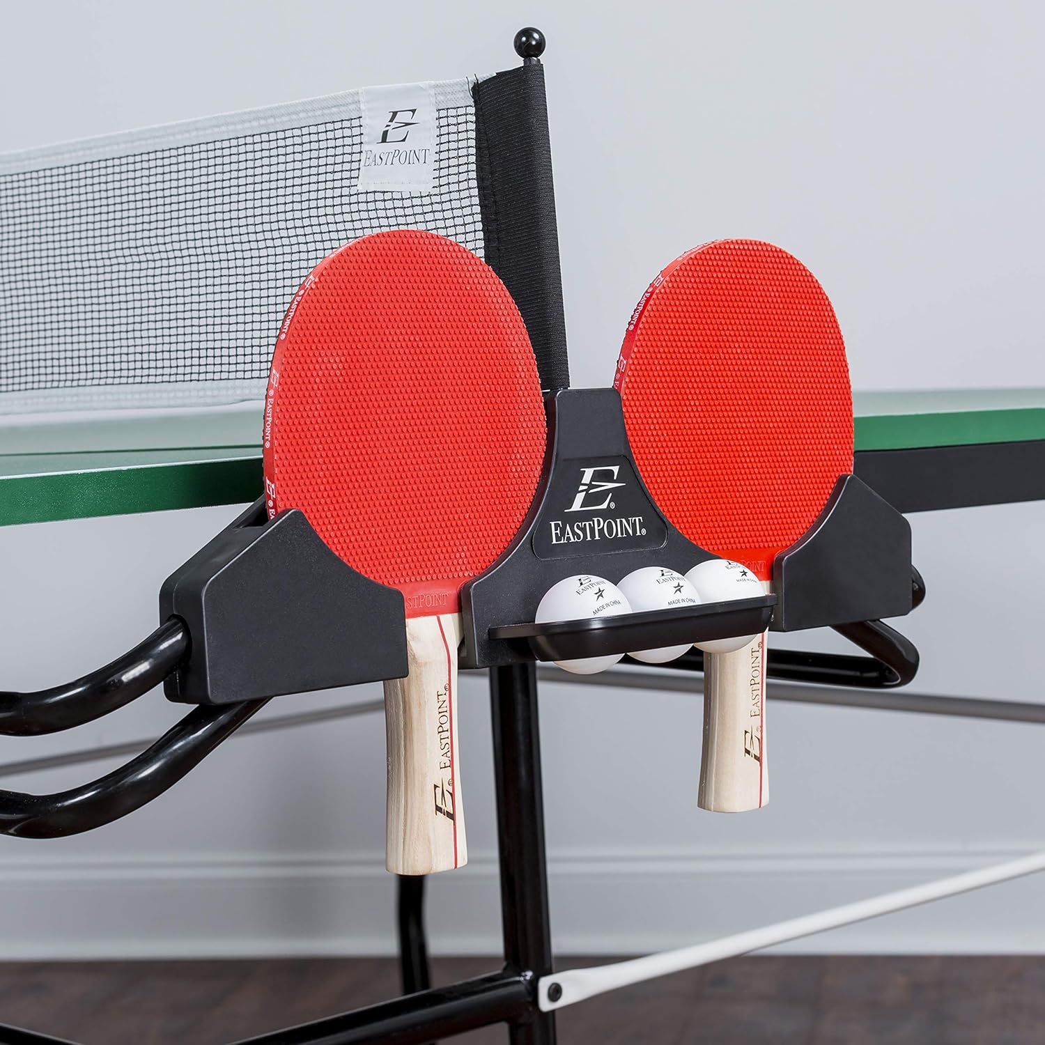 Eastpoint Sports Dominator Table Tennis Table 18mm Features Foldable Table With On Center Net And Table Tennis Paddle And Ball Storage