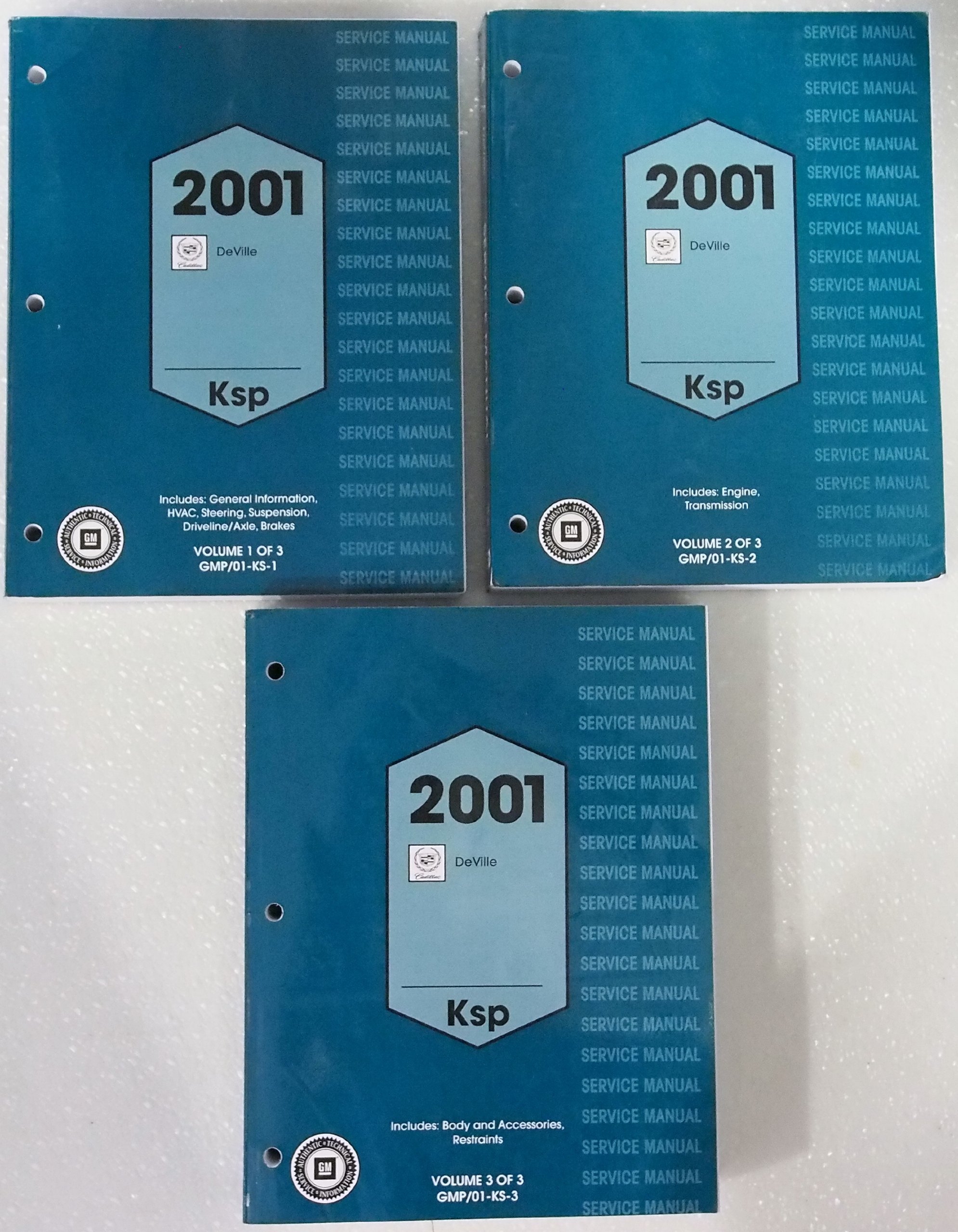 2001 Cadillac Deville Repair Service Shop Manual Set FACTORY OEM BOOK (3  volume set) Paperback – 2001