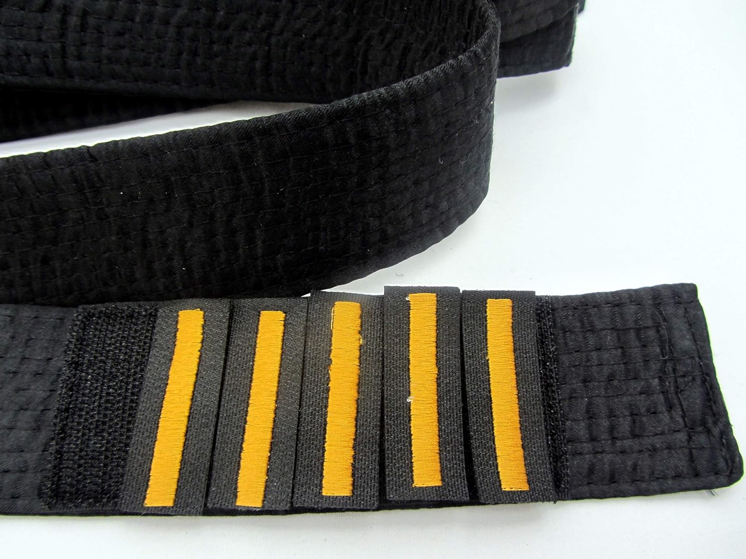 15 DAN GOLD Dan Bars KARATE Black Belt SATIN SHODAN to GODAN ad and remove dan