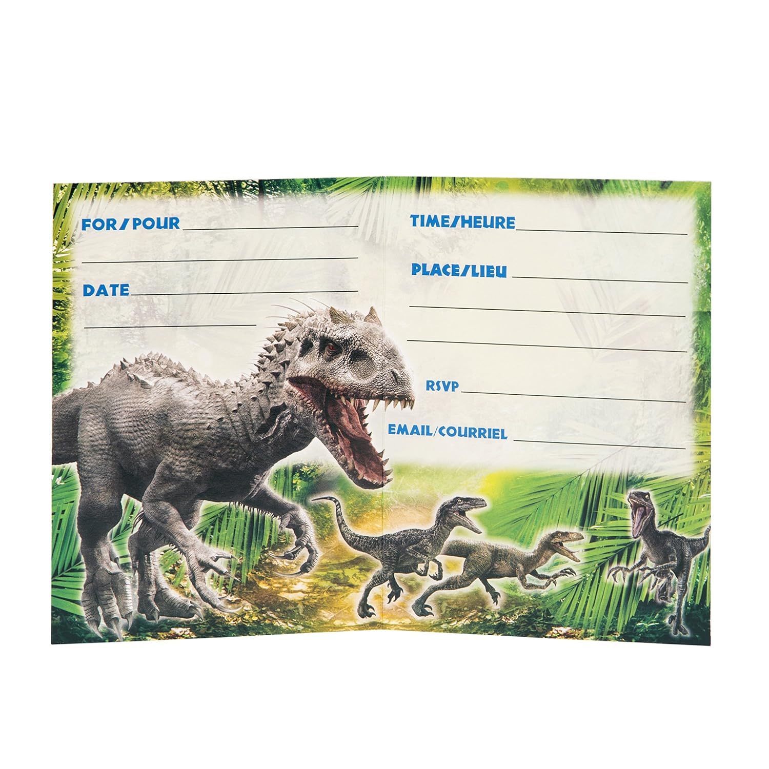 Unique Party Jurassic World Childrenskids Official Party Invites Pack Of 8