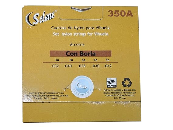 Vihuela Strings Selene Model 350/350A (set of 5), Cuerdas para Vihuela (Black)