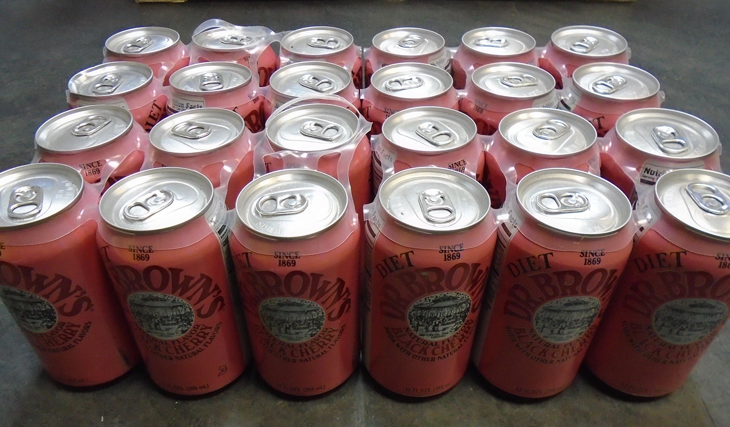 Dr Brown's DIET BLACK CHERRY 355ml cans (pack of 24)