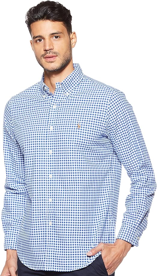 Amazon.com: Polo Ralph Lauren Mens Tattersall Oxford BSR Blue White Shirt Size 2XL: Clothing