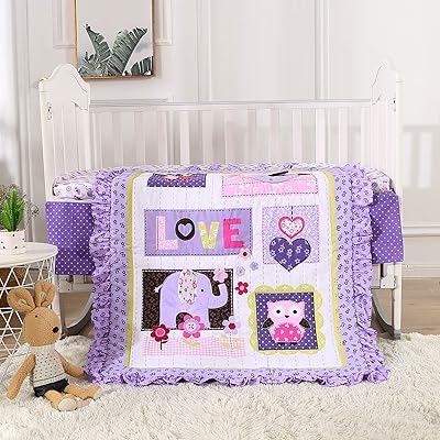 Wowelife Elephant Crib Bedding Set for Girls Kuwait Ubuy