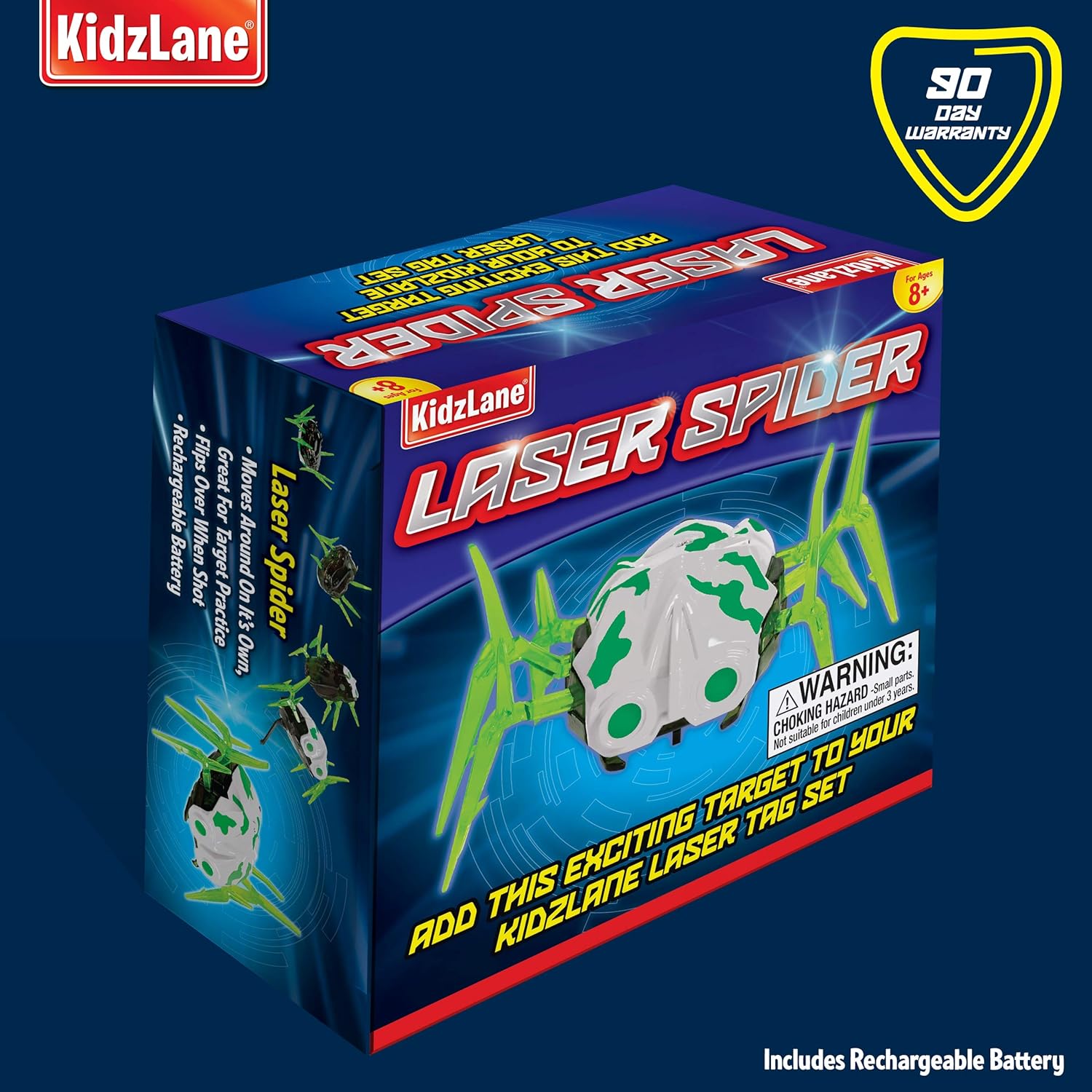 Kidzlane Laser Spider Target Robot Bug Crawls Around and Flips Over