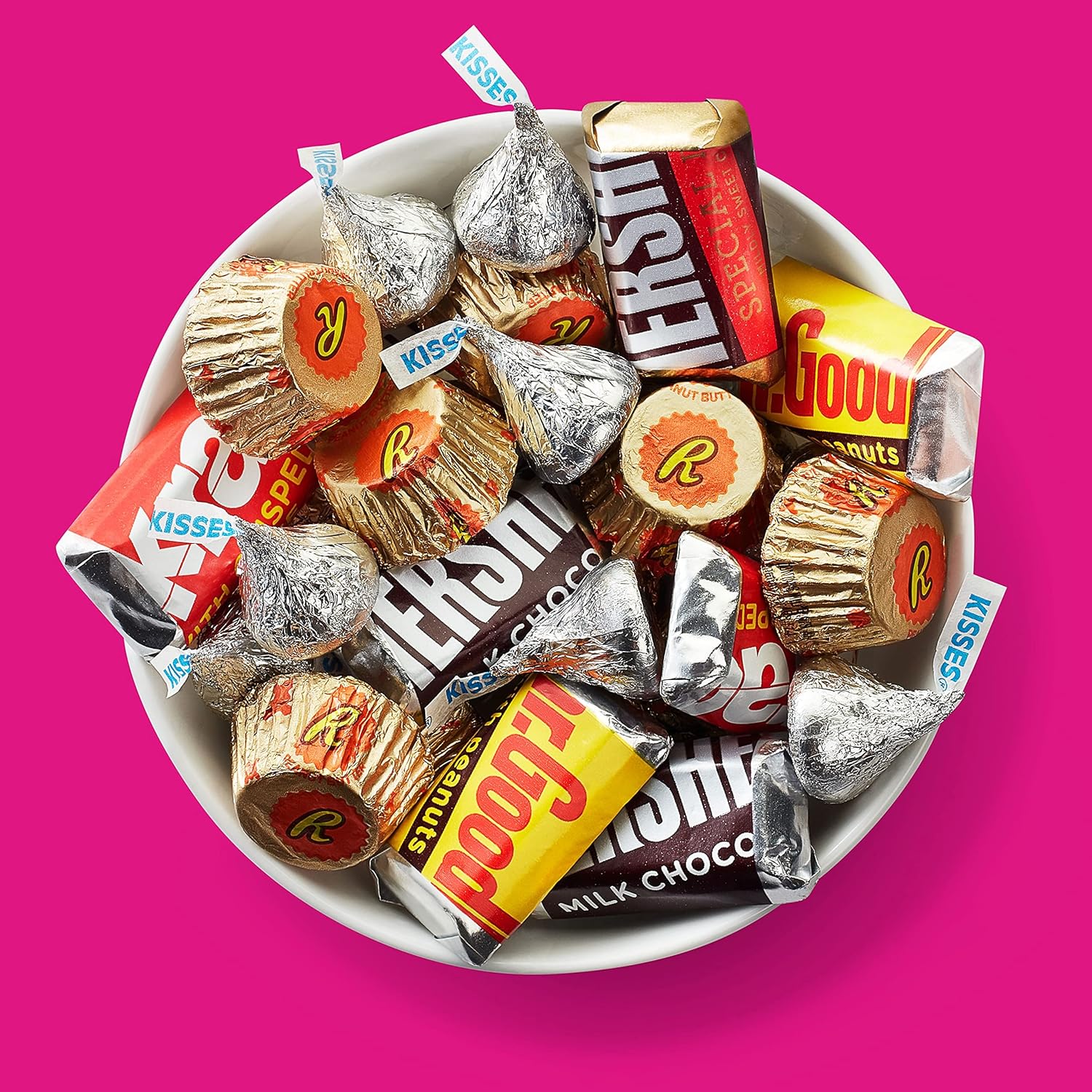 Hershey's Chocolate Candy Assortment (Kisses, Reese's, and Hershey's Miniatures), Bulk Bag, 35 Ounce : Grocery & Gourmet Food