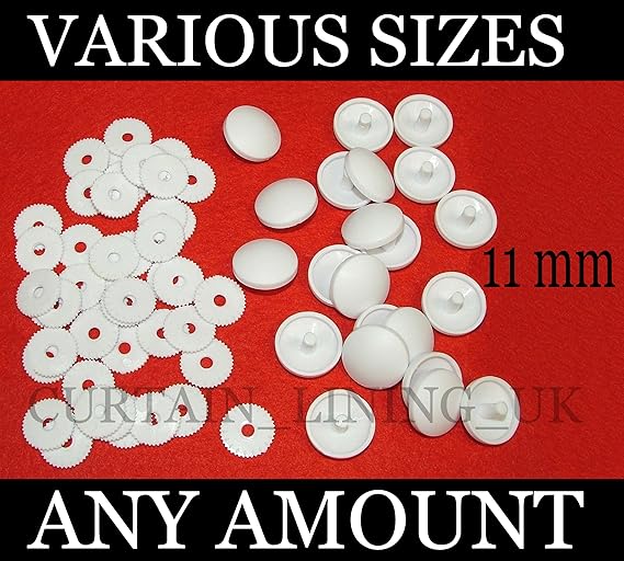 50 x Plastic Self Cover Buttons 11mm Amazon.co.uk Kitchen & Home