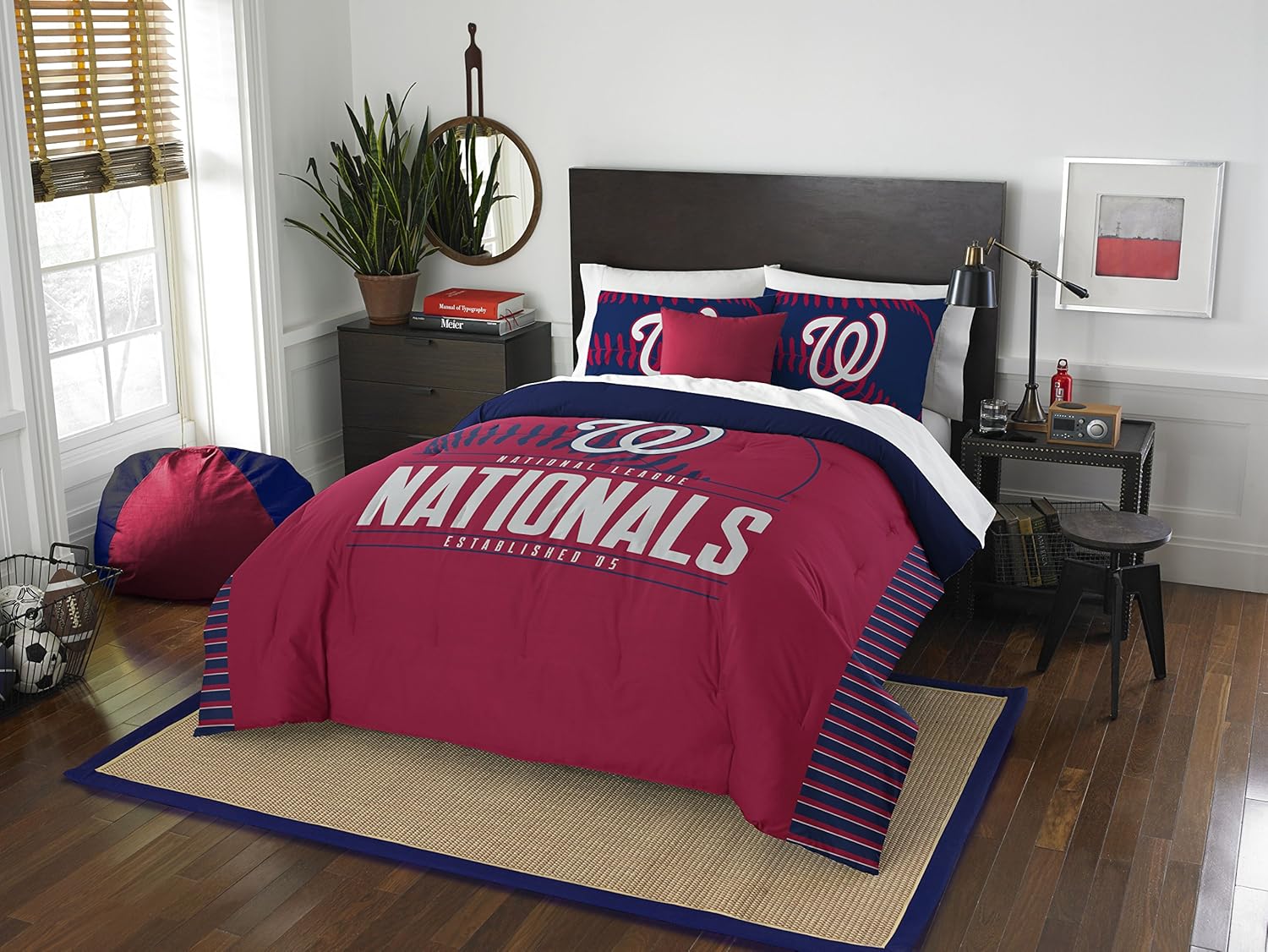 Officially Licensed MLB Full Queen Grand Slam Comforter Sham Bedding Soft Cozy Washable Throws Bedding 86 x 86