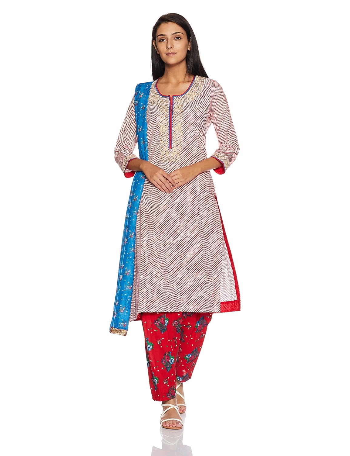 biba women's straight salwar suit