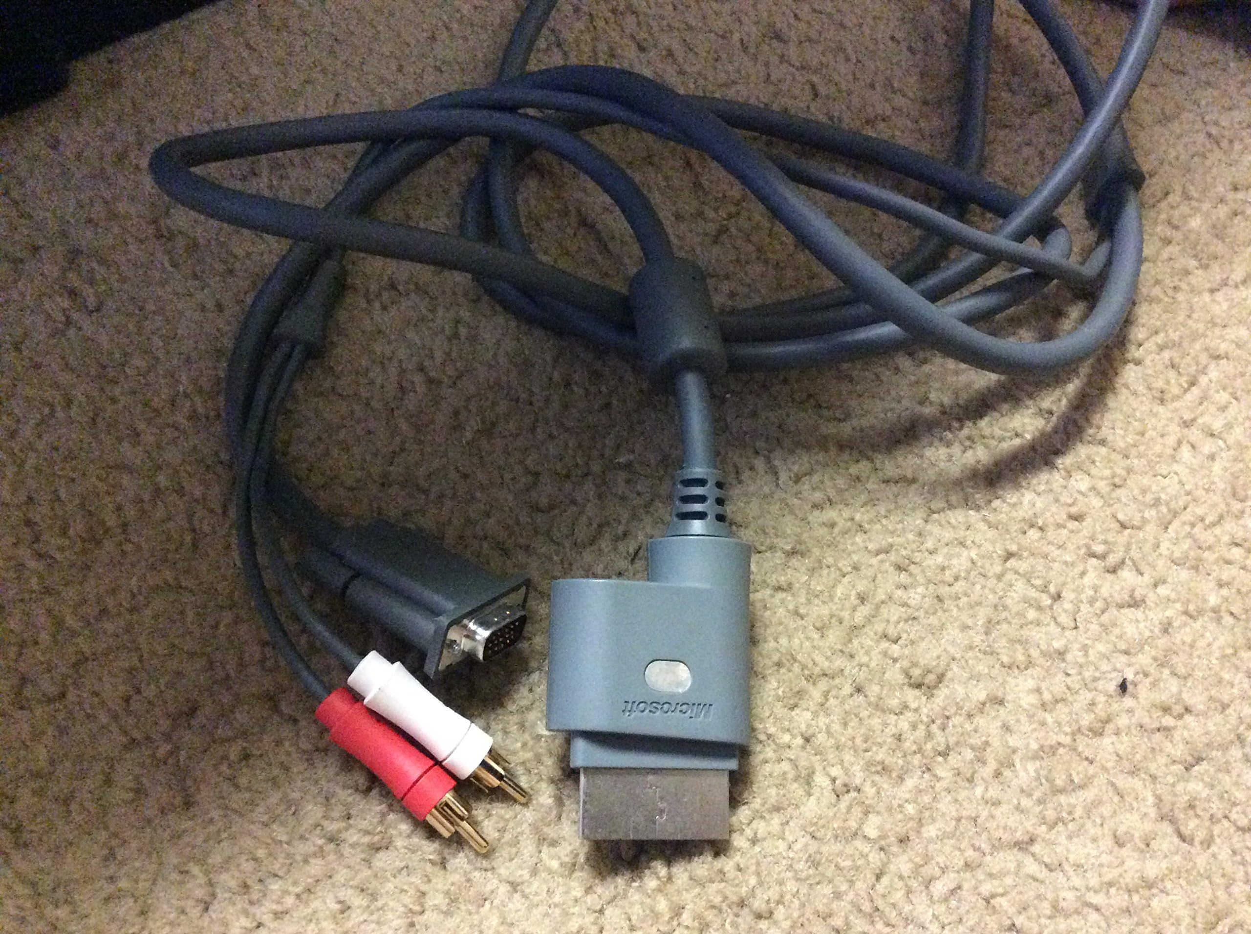 Gamilys Replacement Xbox 360 HD VGA AV RCA 6 ft Cable For Microsoft Xbox 360