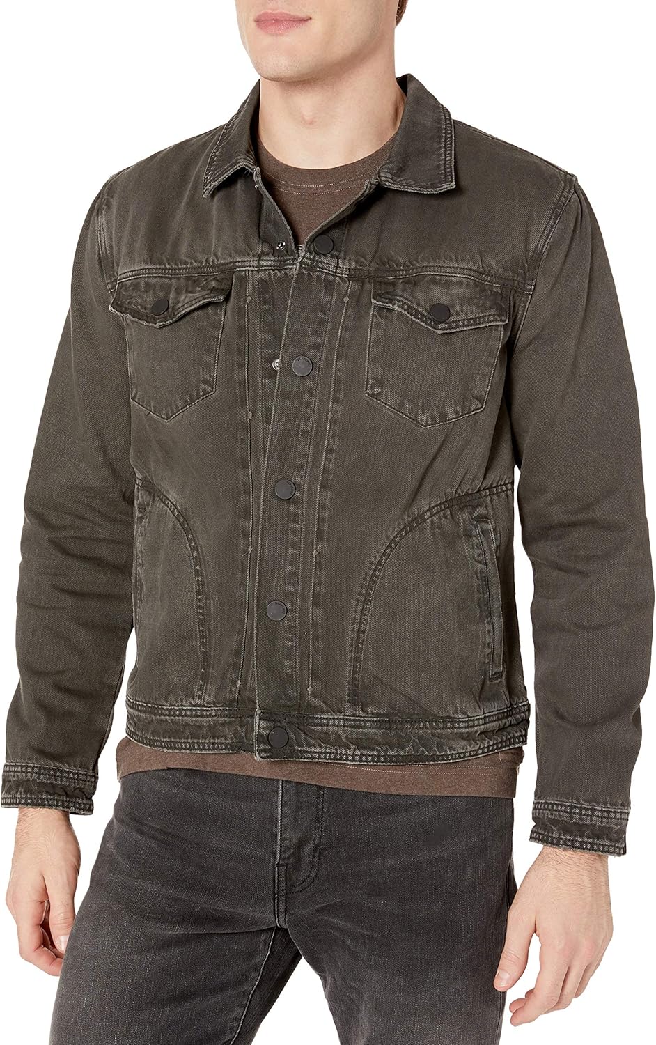 [BLANKNYC] Men's Denim Jacket Denim Jacket Amazon.co.uk Clothing